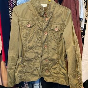 Halogen size medium olive green jacket EUC